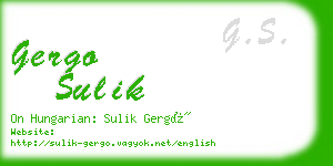 gergo sulik business card